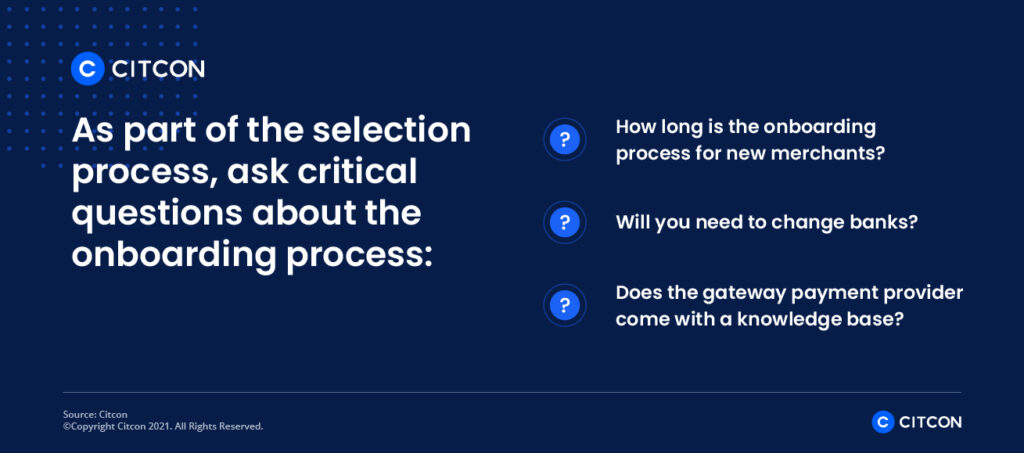 Citcon: payment gateway providers - questions about onboarding process