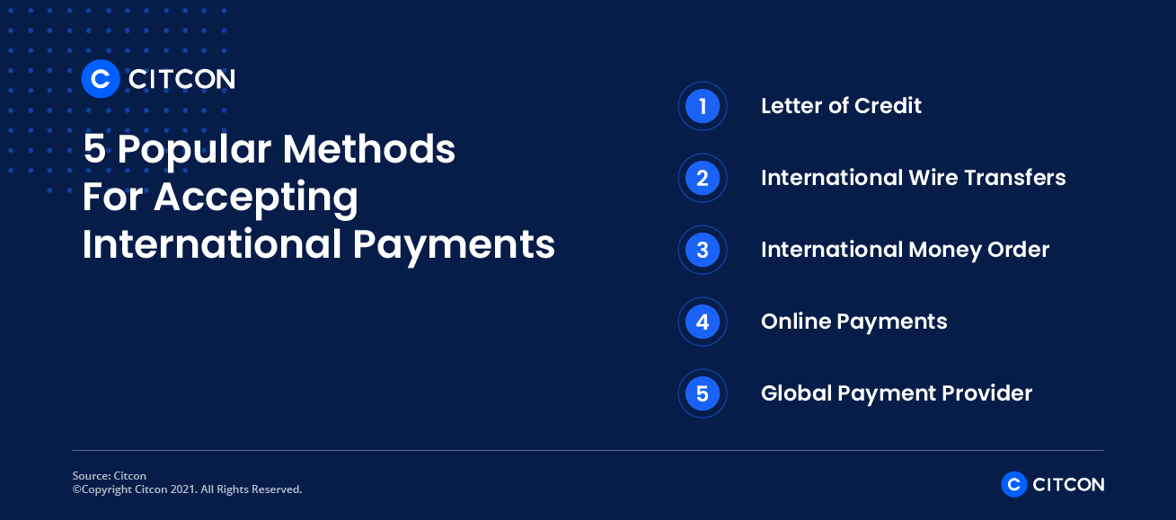 5 popular methods for accepting international payments