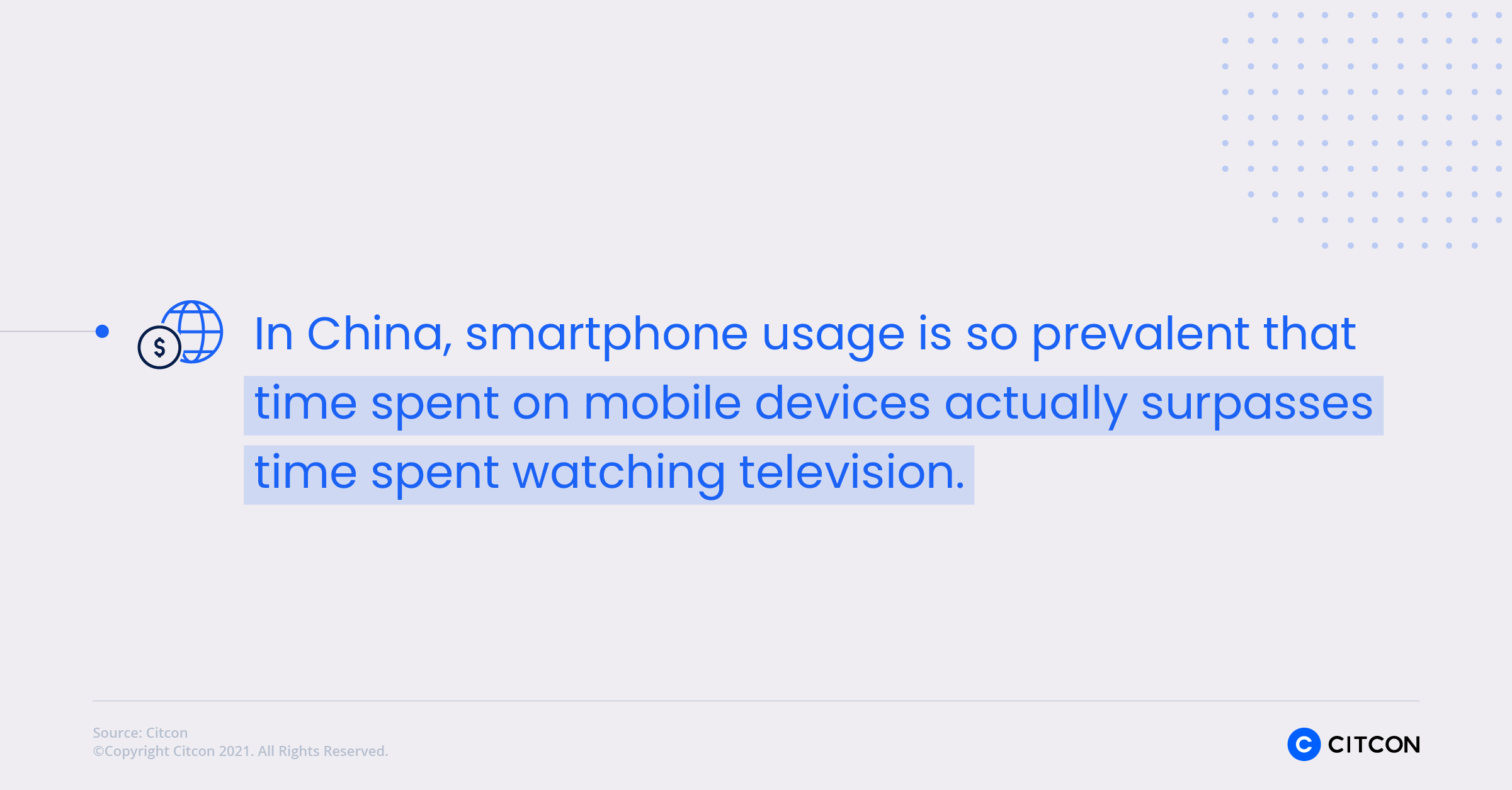 In China, smartphone usage is so prevalent that time spent on mobile devices actually surpasses time spent watching television.